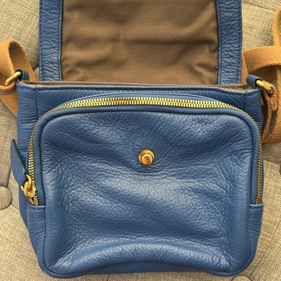 J. Crew Royal Blue Italian leather crossbody - Picture 4 of 7